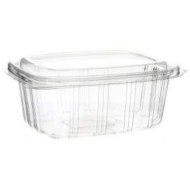 Barquette à Couvercle Charnière en Relief OPS 500ml (50 Utés)