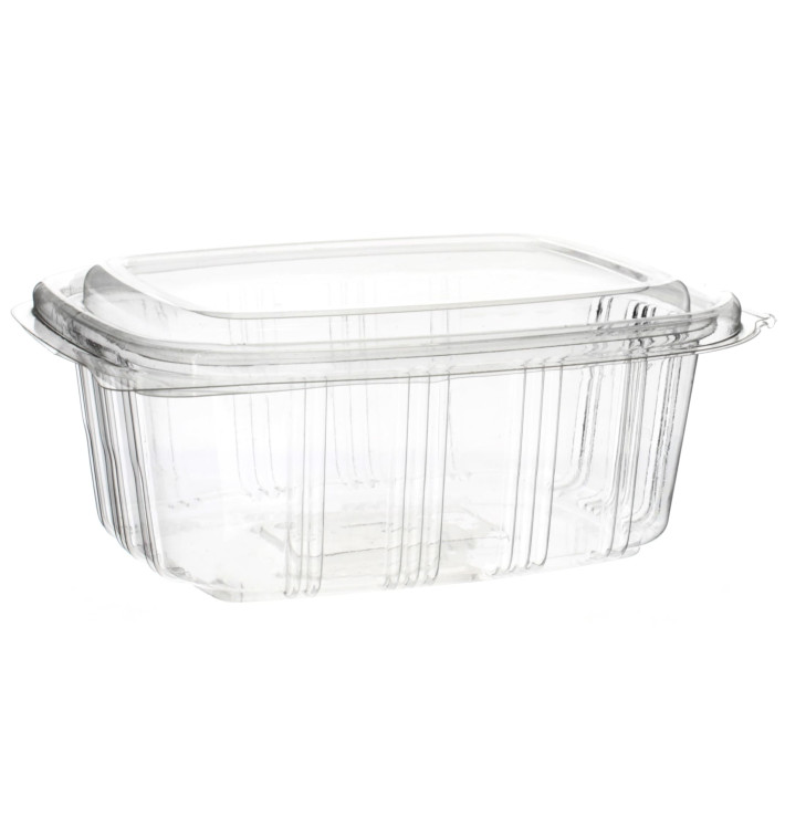 Barquette à Couvercle Charnière en Relief OPS 500ml (50 Utés) Barquette à Couvercle Charnière en Relief OPS 500ml (50 Utés)