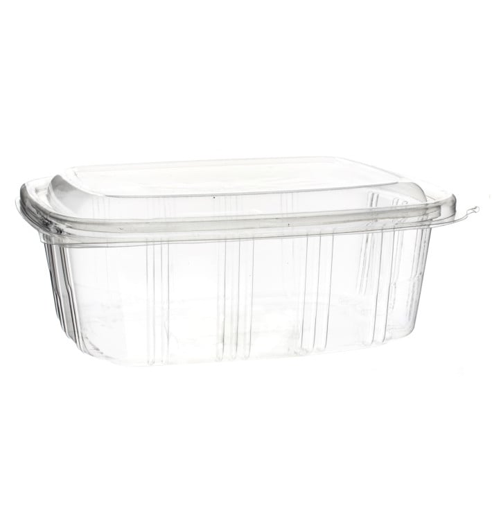 Barquette à Couvercle Charnière Relief OPS 1000ml (50 Utés) Barquette à Couvercle Charnière Relief OPS 1000ml (50 Utés)