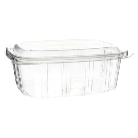 Barquette à Couvercle Charnière Relief OPS 1000ml (350 Utés)