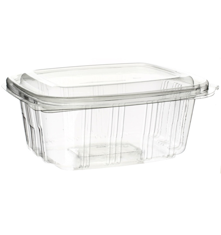 Barquette à Couvercle Charnière Relief PET 750ml (350 Utés) Barquette à Couvercle Charnière Relief PET 750ml (350 Utés)