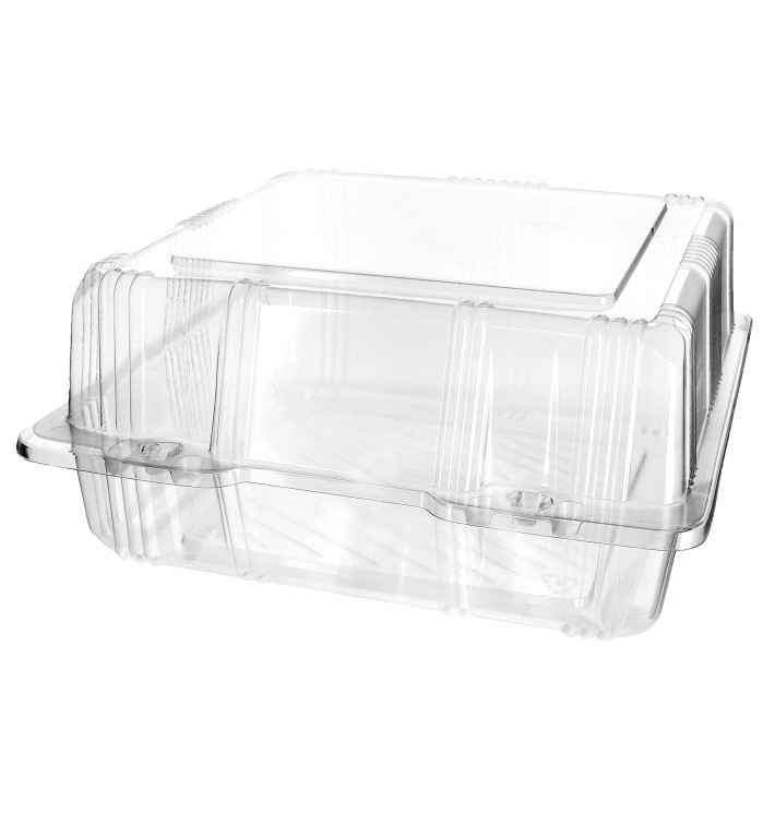 Boîte à charnière Pour Pâtisserie PET 20x20x10cm (220 Utés) Boîte à charnière Pour Pâtisserie PET 20x20x10cm (220 Utés)