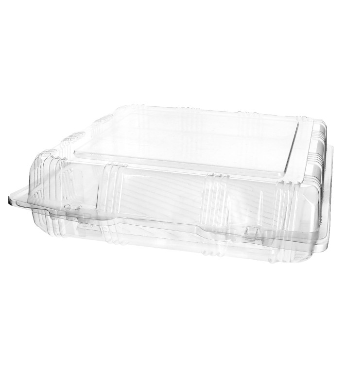 Boîte à charnière Pour Pâtisserie PET 22x22x6cm (220 Utés) Boîte à charnière Pour Pâtisserie PET 22x22x6cm (220 Utés)