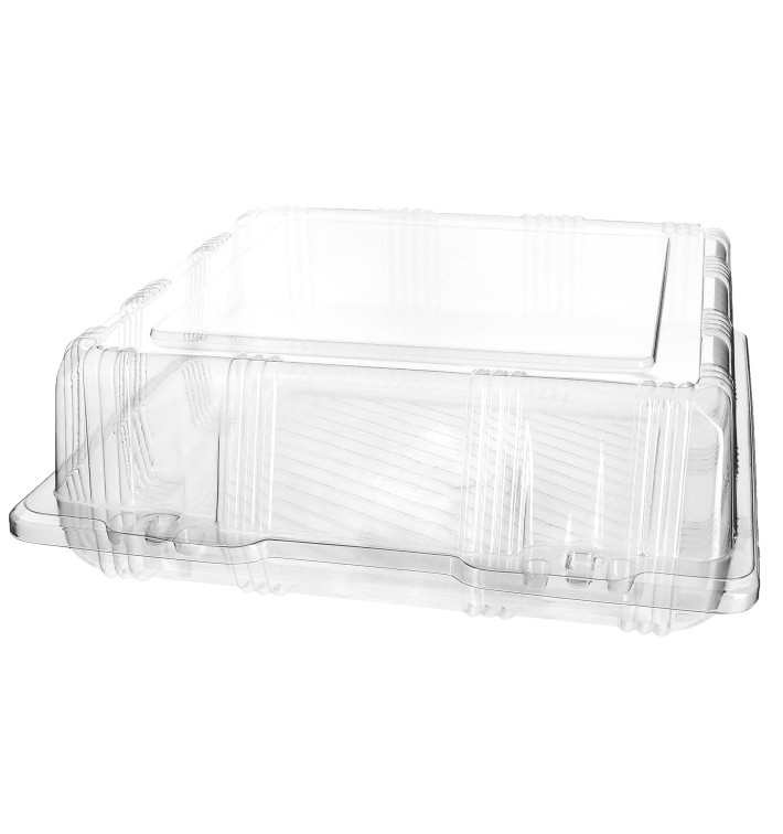 Boîte à charnière Pour Pâtisserie PET 22x22x8cm (20 Utés) Boîte à charnière Pour Pâtisserie PET 22x22x8cm (20 Utés)