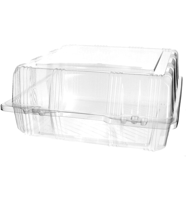 Boîte à charnière Pour Pâtisserie PET 22x22x10cm (20 Utés) Boîte à charnière Pour Pâtisserie PET 22x22x10cm (20 Utés)