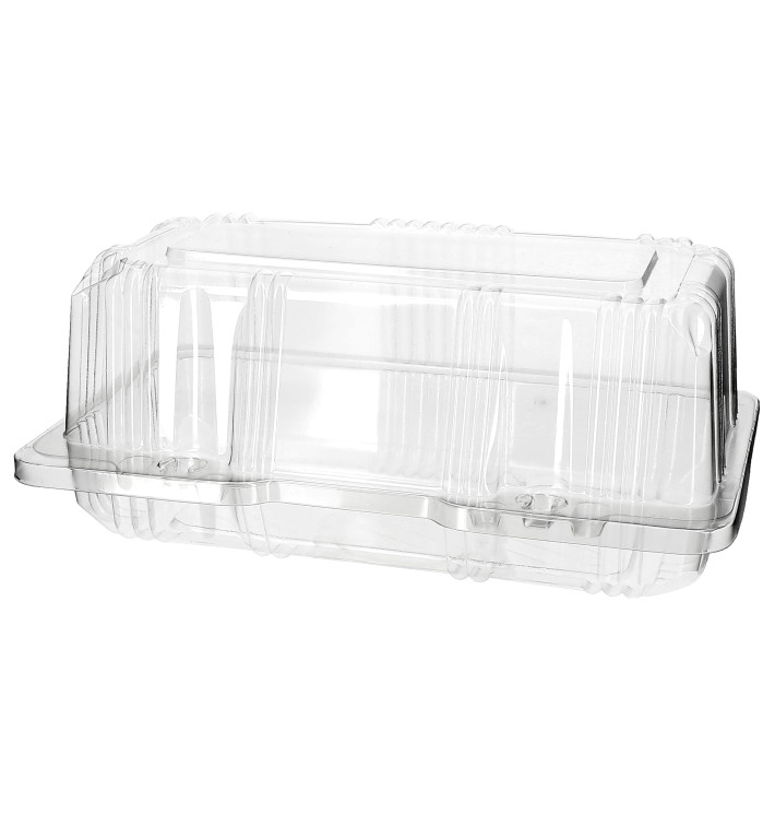 Boîte à charnière Pour Pâtisserie PET 18x9,5x8cm (20 Utés) Boîte à charnière Pour Pâtisserie PET 18x9,5x8cm (20 Utés)