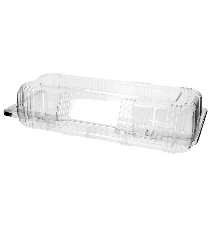 Boîte à charnière Pour Pâtisserie PET 24x10x6cm (20 Utés) Boîte à charnière Pour Pâtisserie PET 24x10x6cm (20 Utés)
