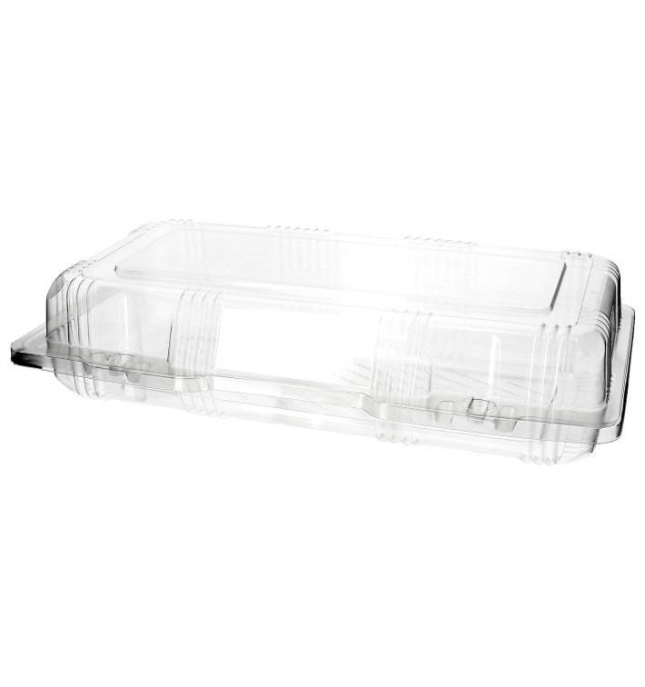 Boîte à charnière Pour Pâtisserie PET 26x13x6cm (220 Utés) Boîte à charnière Pour Pâtisserie PET 26x13x6cm (220 Utés)