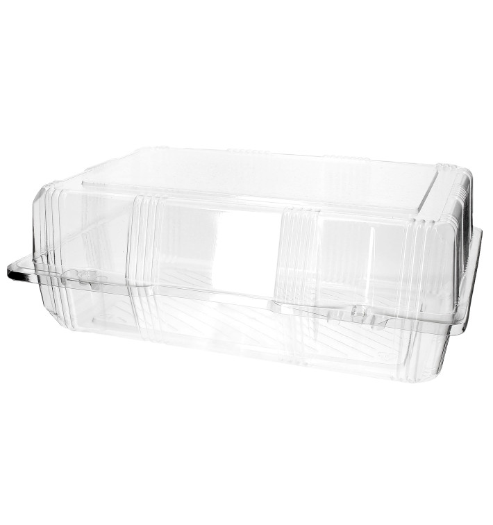 Boîte à charnière Pour Pâtisserie PET 28x18x10cm (220 Utés) Boîte à charnière Pour Pâtisserie PET 28x18x10cm (220 Utés)