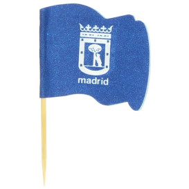 Pique en Bois Drapeau "Madrid"  65mm (14.400 Unités)