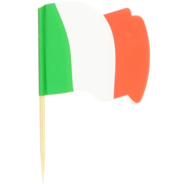 Pique en Bois Drapeau "Italie" 65mm (14.400 Unités)