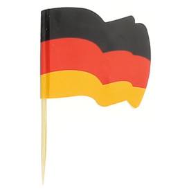 Pique en Bois Drapeau "Allemagne" 65mm (14.400 Unités)