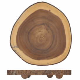 Plateau Rond Présentation en Bois Ø230x35mm (1 Uté)