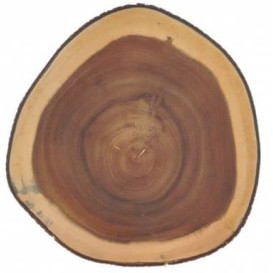 Plateau Rond Présentation en Bois Ø230x35mm (1 Uté)