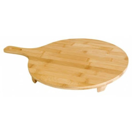 Plateau Rond avec anse en Bambou Ø29x2,5cm (10 Utés)