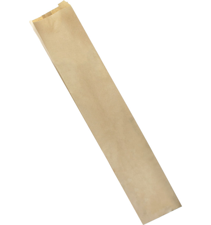 Sac Papier Kraft 9+5x24cm (1000 Unités) Sac Papier Kraft 9+5x24cm (1000 Unités)