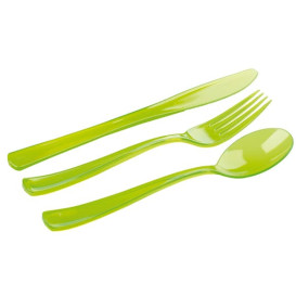 Couverts Fourchette, Couteau, Cuillère Vert (20 Utés)