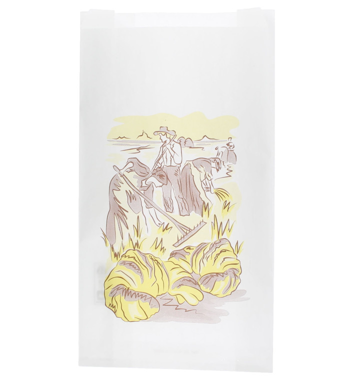 Sac Papier Blanc "Siega" 14+7x24cm (100 Unités) Sac Papier Blanc "Siega" 14+7x24cm (100 Unités)