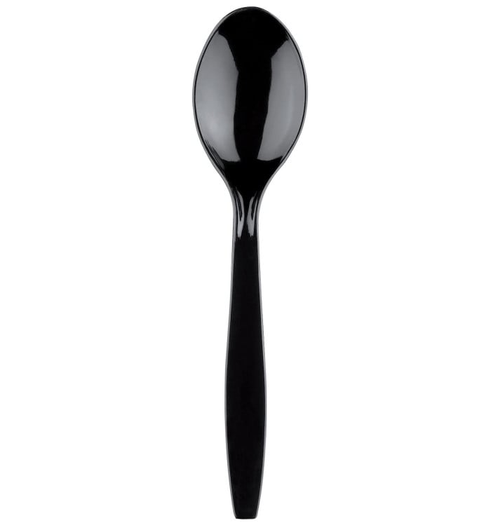 Cuillère Plastique Premium PS Noir 190mm (1000 Utés) Cuillère Plastique Premium PS Noir 190mm (1000 Utés)