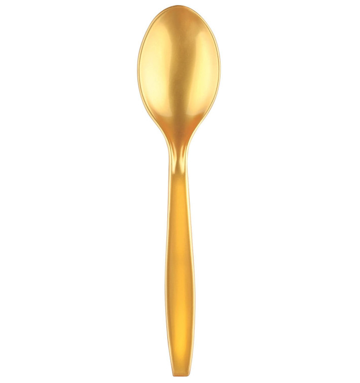 Cuillère Plastique PS Premium Or 190mm (50 Utés) Cuillère Plastique PS Premium Or 190mm (50 Utés)