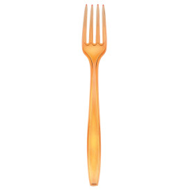 Fourchette Plastique PS Premium Orange 190mm (50 Utés)