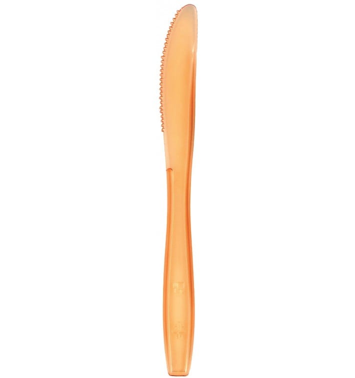 Couteau Plastique PS Premium Orange 190mm (50 Utés)