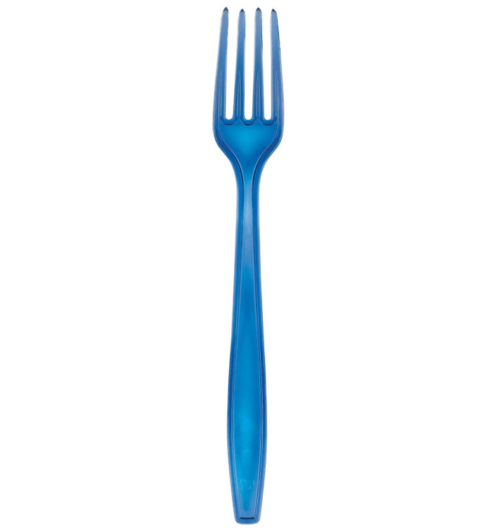 Fourchette Plastique PS Premium Bleu 190mm (50 Utés) Fourchette Plastique PS Premium Bleu 190mm (50 Utés)