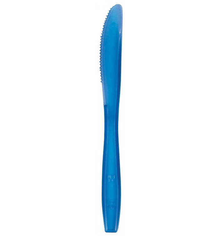 Couteau Plastique PS Premium Bleu 190mm (50 Utés)