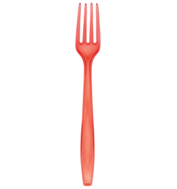 Fourchette Plastique PS Premium Rouge 190mm (1000 Utés) Fourchette Plastique PS Premium Rouge 190mm (1000 Utés)