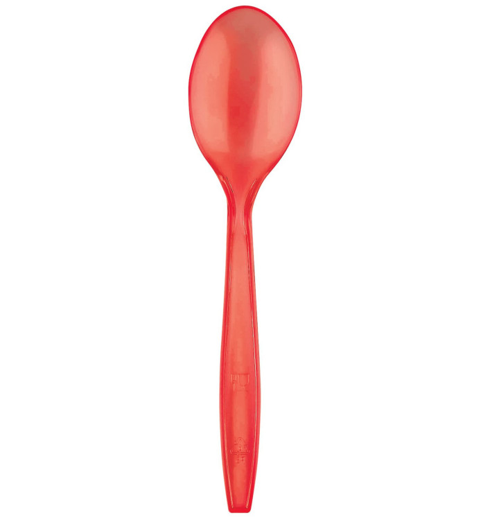 Cuillère Plastique PS Premium Rouge 190mm (50 Utés) Cuillère Plastique PS Premium Rouge 190mm (50 Utés)
