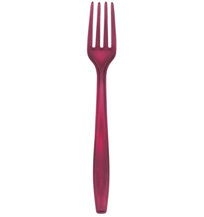Fourchette Plastique PS Premium Bordeaux 190mm (50 Utés) Fourchette Plastique PS Premium Bordeaux 190mm (50 Utés)