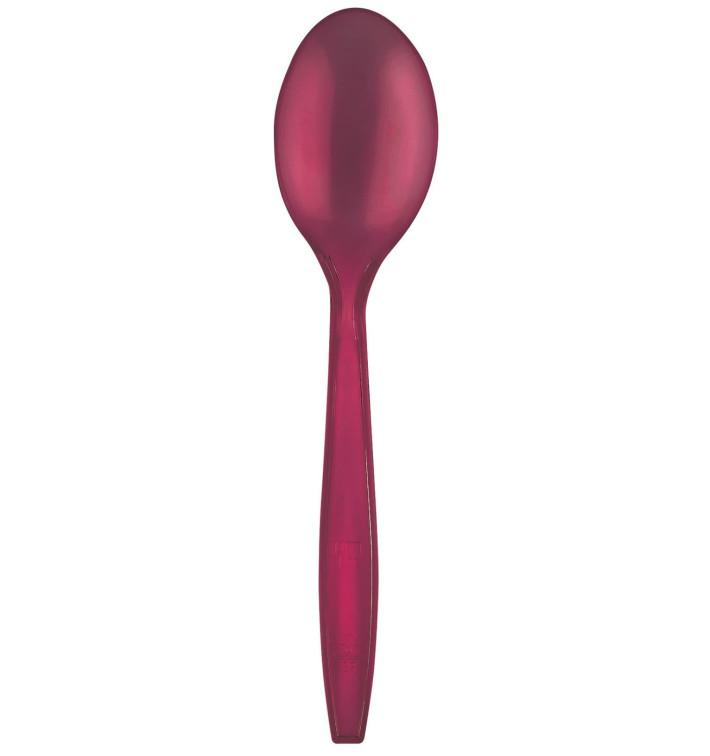 Cuillère Plastique PS Premium Bordeaux 190mm (1000 Utés)