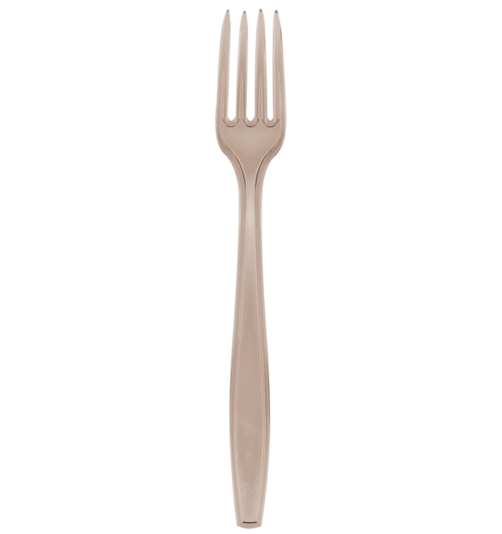 Fourchette Plastique PS Premium Beige 190mm (50 Utés) Fourchette Plastique PS Premium Beige 190mm (50 Utés)