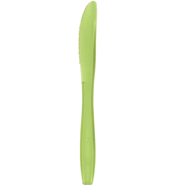 Couteau Plastique PS Premium Vert Citron 190mm (1000 Utés) Couteau Plastique PS Premium Vert Citron 190mm (1000 Utés)