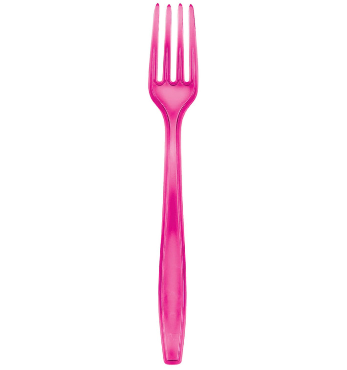 Fourchette Plastique PS Premium Fuchsia 190mm (50 Utés) Fourchette Plastique PS Premium Fuchsia 190mm (50 Utés)
