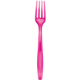 Fourchette Plastique PS Premium Fuchsia 190mm (1000 Utés)