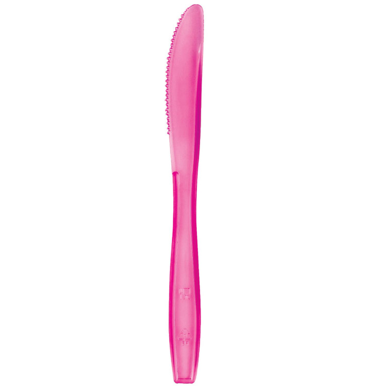 Couteau Plastique PS Premium Fuchsia 190mm (50 Utés) Couteau Plastique PS Premium Fuchsia 190mm (50 Utés)