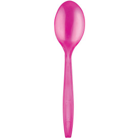 Cuillère Plastique PS Premium Fuchsia 190mm (50 Utés)