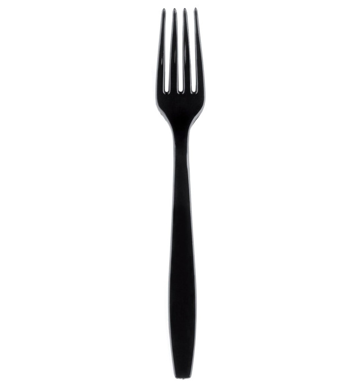 Fourchette Plastique Premium PS Noir 190mm (50 Utés) Fourchette Plastique Premium PS Noir 190mm (50 Utés)