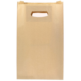 Sac en papier Kraft Anses Découpées 24+7x37cm (250 Utés)