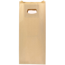 Sac en papier Kraft Anses Découpées 18+6x32cm (500 Utés)