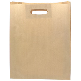 Sac en papier Kraft Anses Découpées 41+10x42cm (250 Utés)