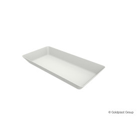 Mini Plateau en Canne à Sucre Blanc 13x7cm (600 Utés)