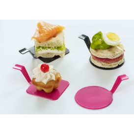 Assiette Dégustation "Gourmand" Framboise 4x4cm (600 Utés)