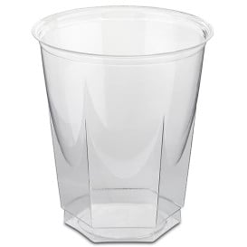 Gobelet Plastique Hexagonal PS Cristal 250ml (1250 Utés)