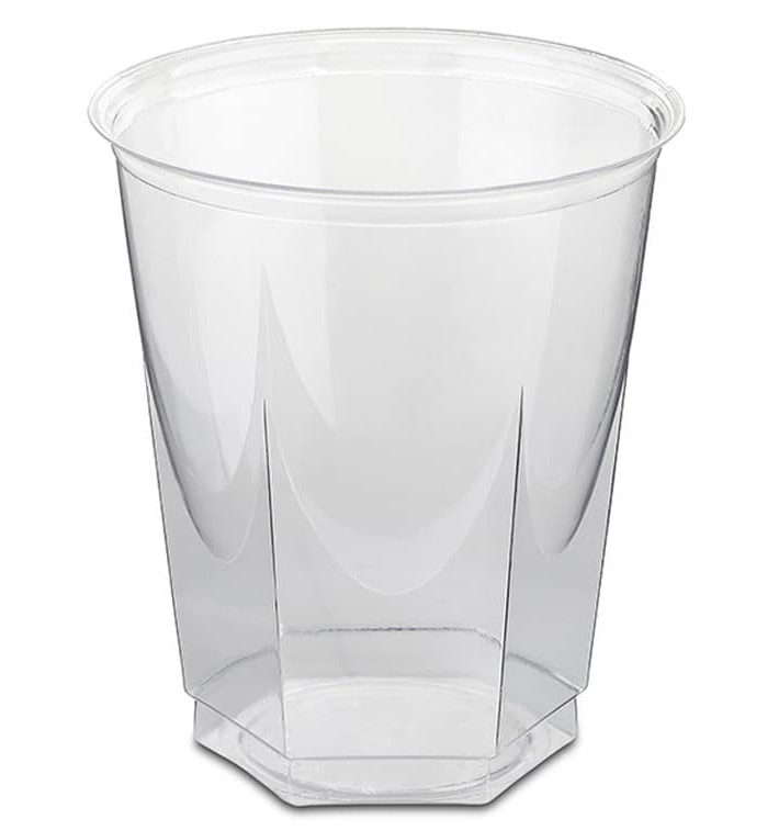 Gobelet Plastique Hexagonal PS Cristal 250ml (1250 Utés)