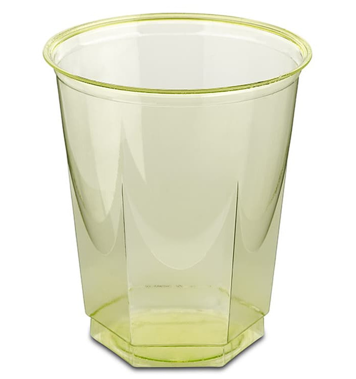 Gobelet Plastique Hexagonal Pistache PS Cristal 250ml (10 Utés) Gobelet Plastique Hexagonal Pistache PS Cristal 250ml (10 Utés)