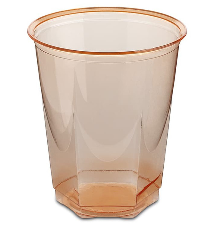 Gobelet Plastique Hexagonal Orange PS Cristal 250ml (10 Utés) Gobelet Plastique Hexagonal Orange PS Cristal 250ml (10 Utés)