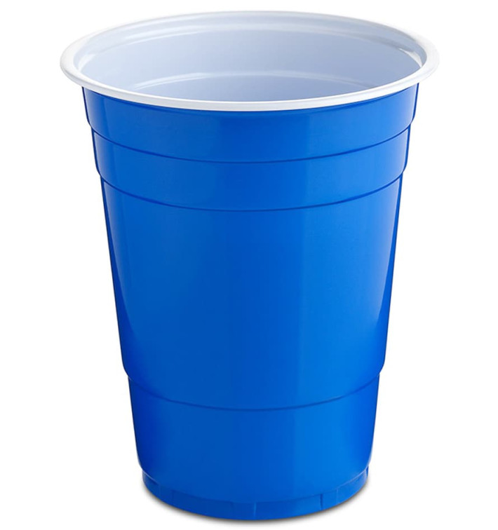 Gobelet Plastique Bleu Americain 550ml (25 Utés)