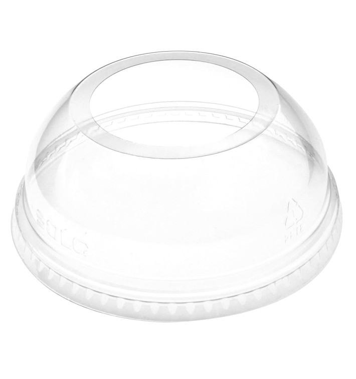 Couvercle Dôme Ouvert PET Cristal Ø9,8cm (100 Utés) 